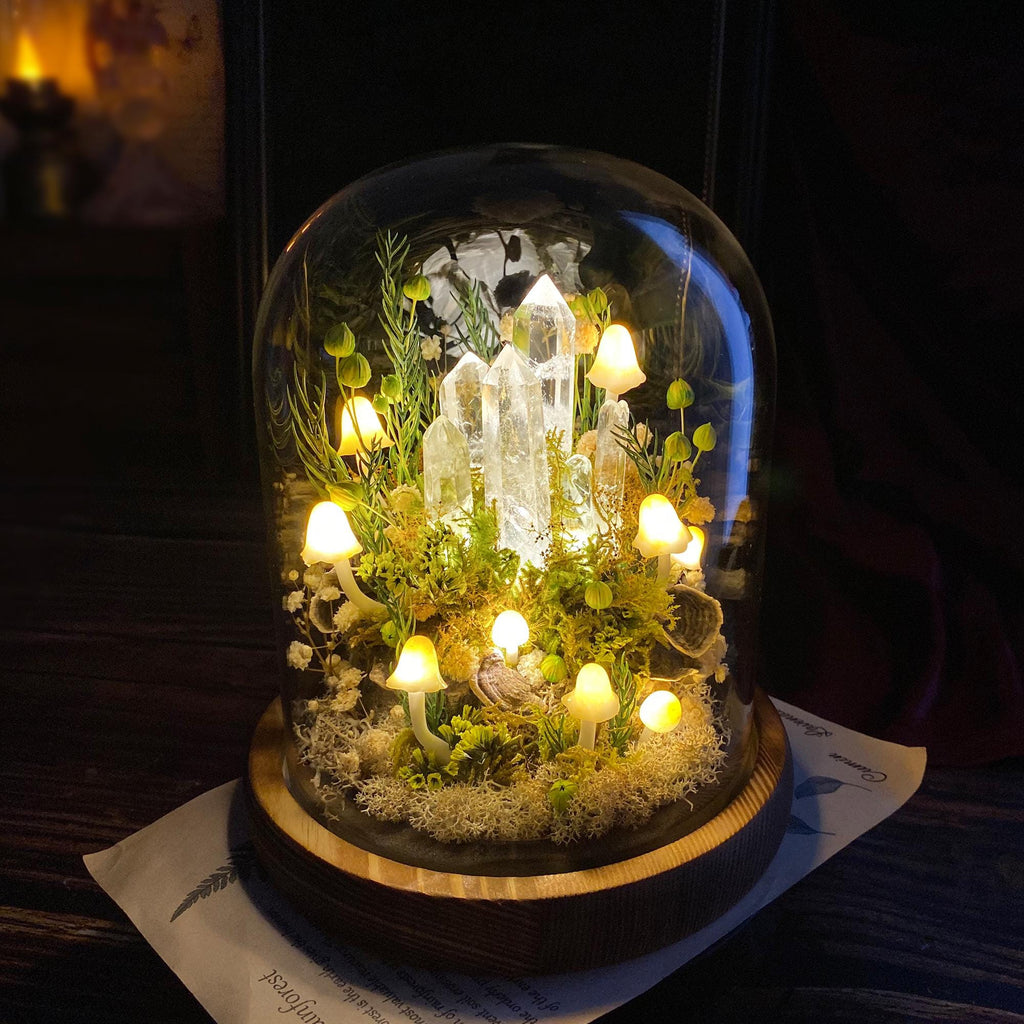 StarArtisans Enchanted Forest Mushroom Lamp Crystal Nightlight