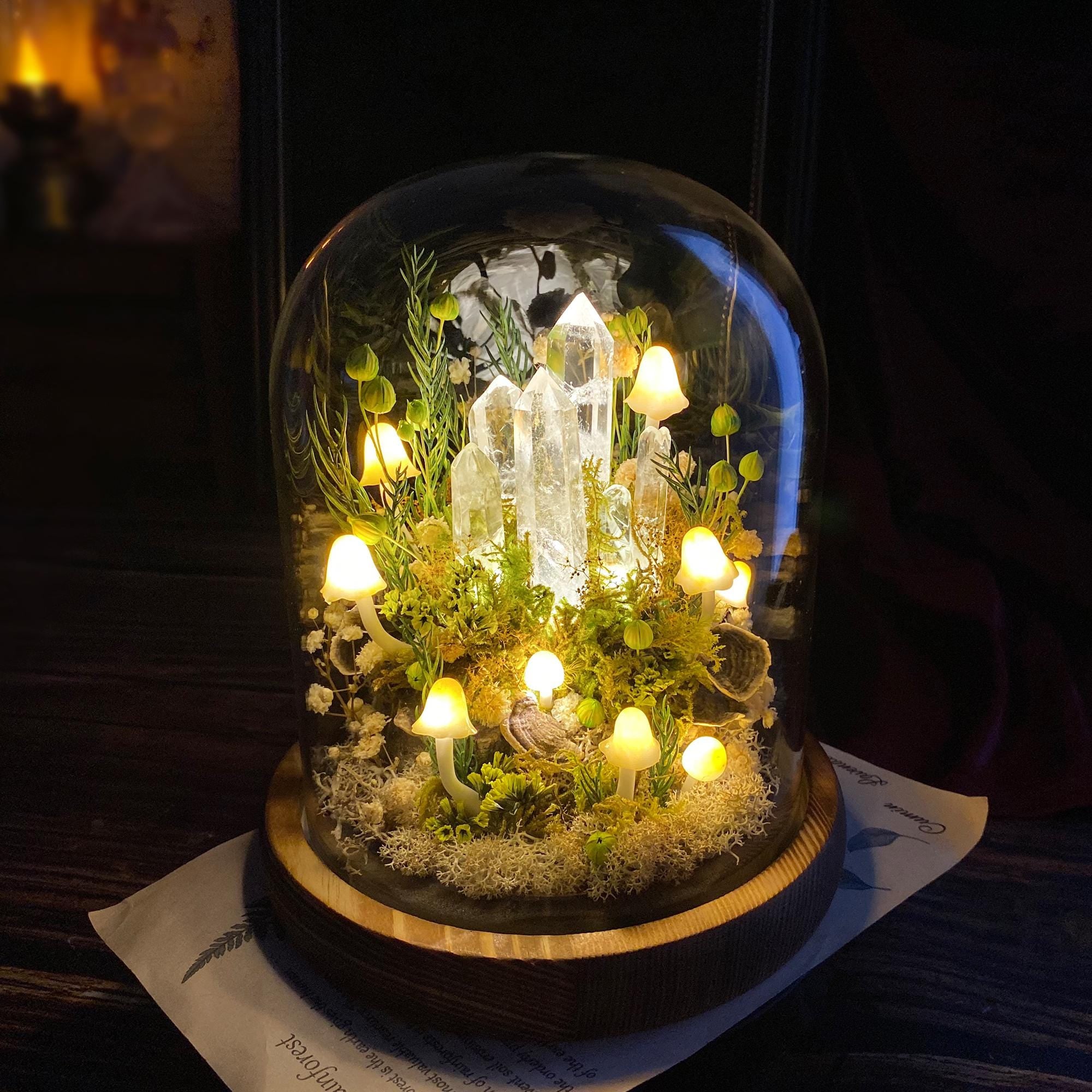 StarArtisans Enchanted Forest Mushroom Lamp Crystal Nightlight