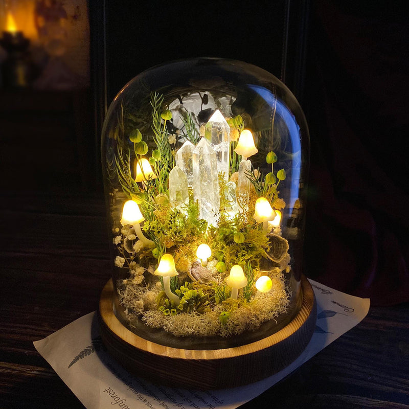 StarArtisans Enchanted Forest Mushroom Lamp Crystal Nightlight