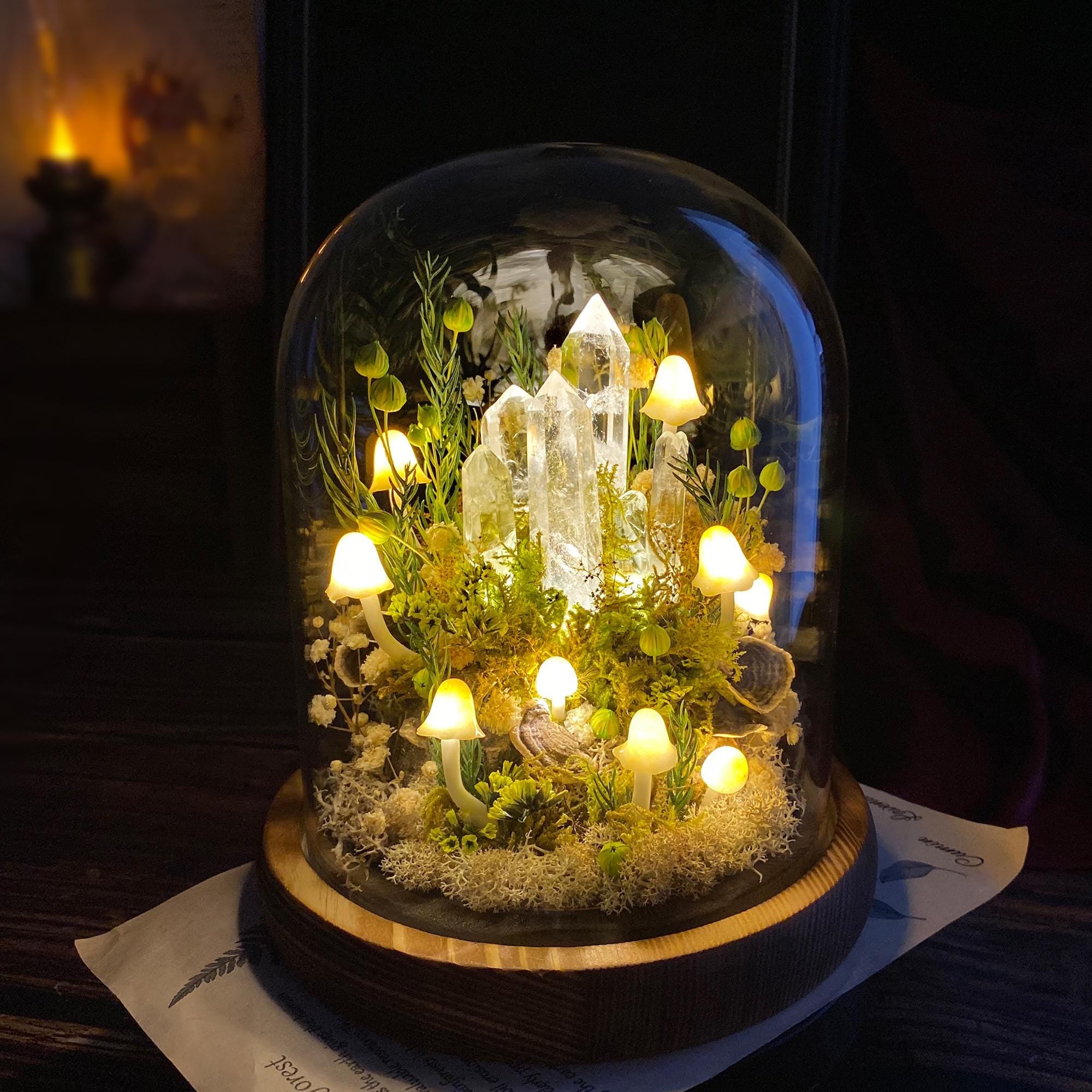 StarArtisans Enchanted Forest Mushroom Lamp Crystal Nightlight