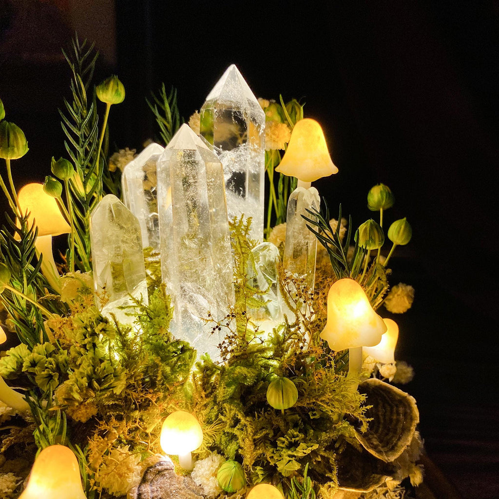 StarArtisans Enchanted Forest Mushroom Lamp Crystal Nightlight