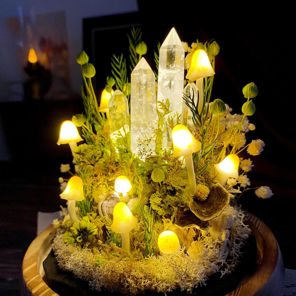 StarArtisans Enchanted Forest Mushroom Lamp Crystal Nightlight