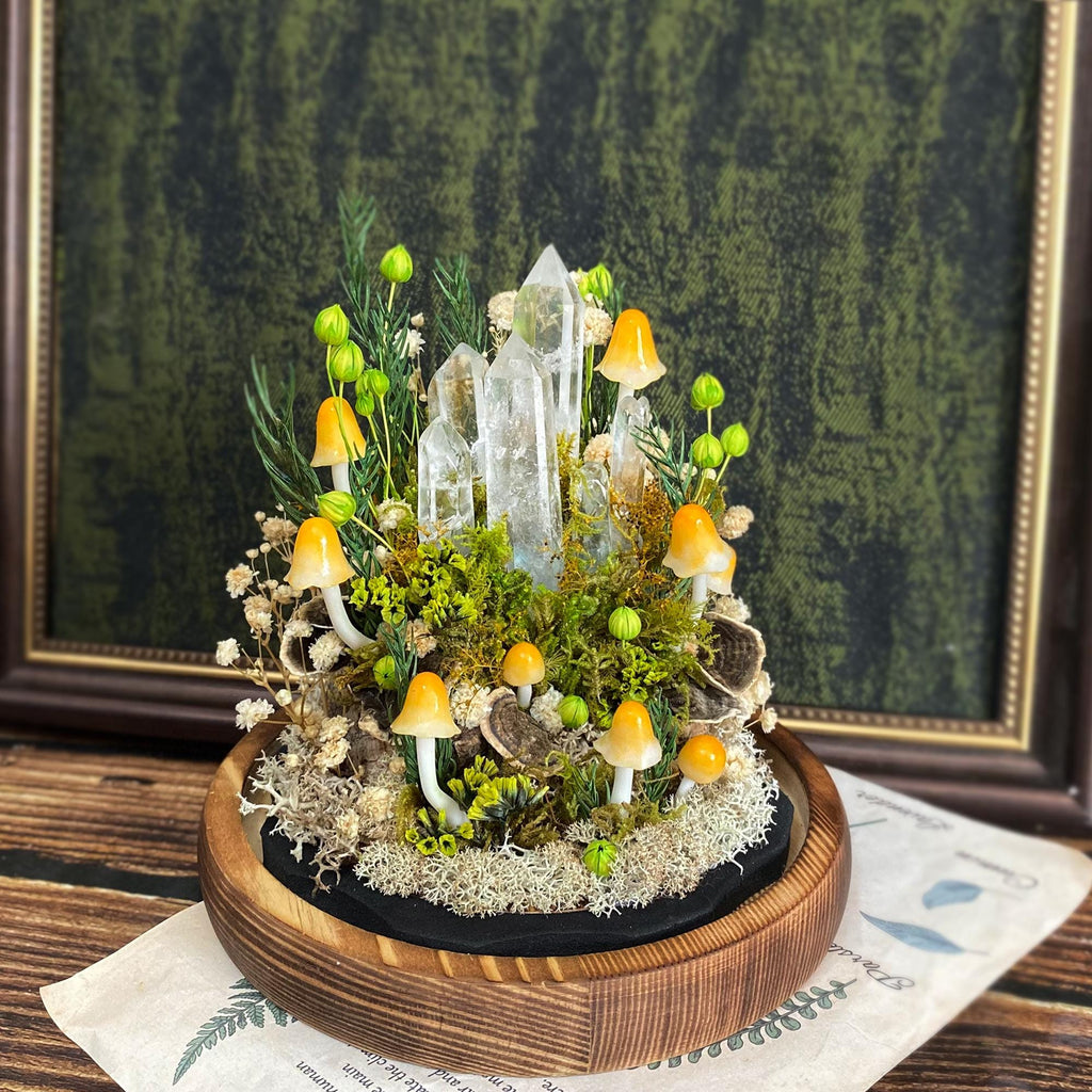 StarArtisans Enchanted Forest Mushroom Lamp Crystal Nightlight