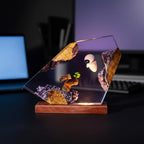 Wall-E and Eve Resin Night Light Epoxy Robot Desk Lamp