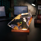 Wall-E and Eve Resin Night Light Epoxy Robot Desk Lamp